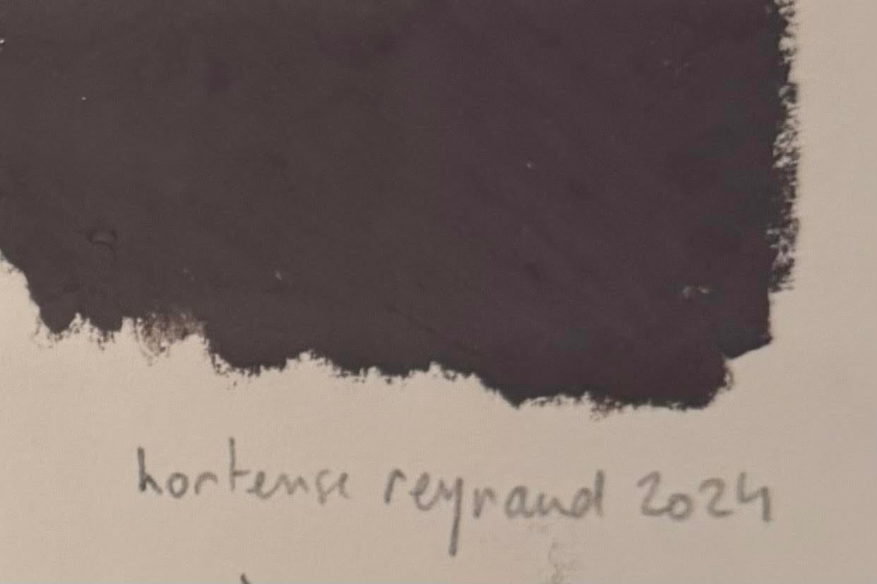 Contemporary French artist Hortense Reynaud.
Abstract painting using oil pastels which give 
a very rich and creamy finish.
Thick quality paper.
Newly framed in a natural color wood frame.
From a large collection of her work.
Signed by the artist.