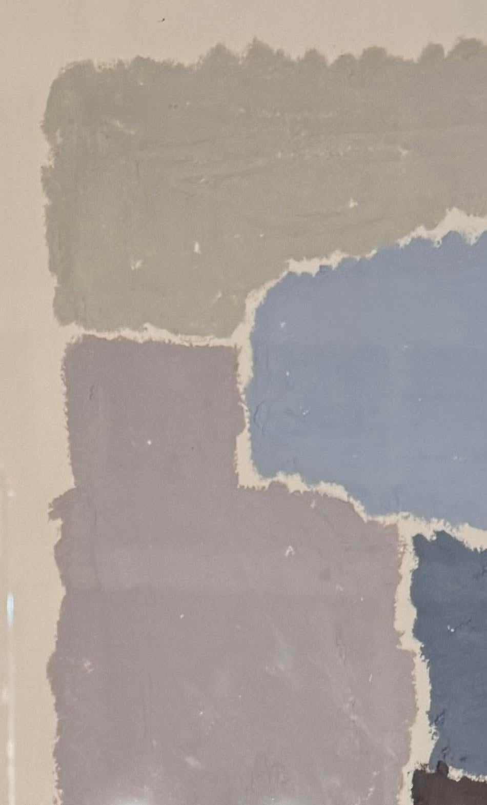 French Abstract Oil Pastel Painting By Hortense Reynaud, France, Contemporary For Sale