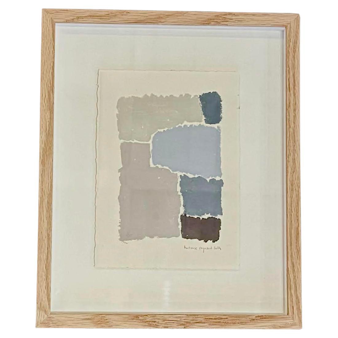 Pittura astratta a pastello ad olio di Hortense Reynaud, Francia, Contemporanea