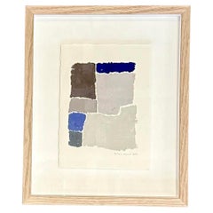 Pittura astratta a pastello ad olio di Hortense Reynaud, Francia, Contemporanea