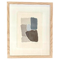 Pittura astratta a pastello ad olio di Hortense Reynaud, Francia, Contemporanea