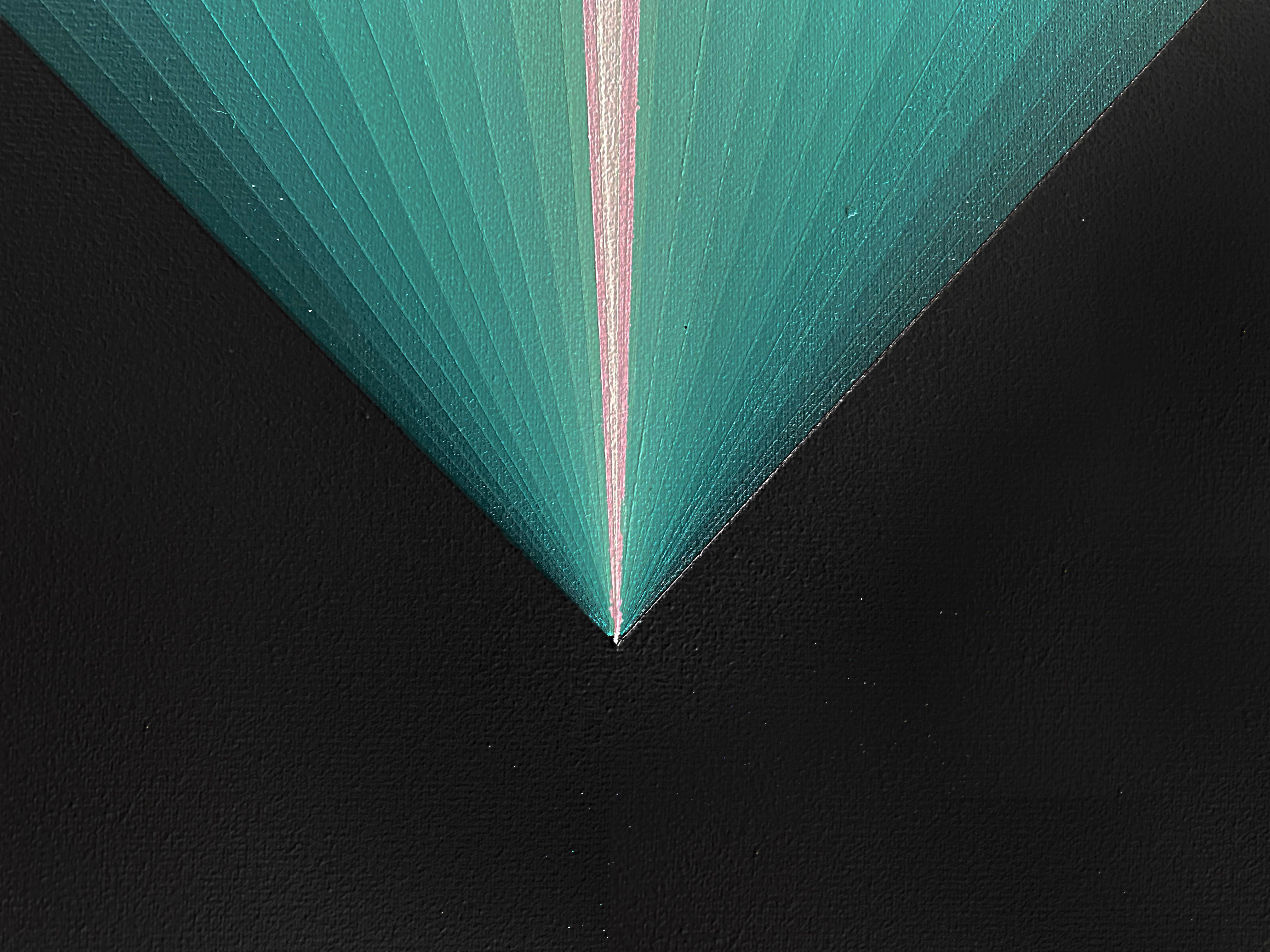 Modern Abstract Geometric Optical Art Painting by Juan D´Lala,  2021