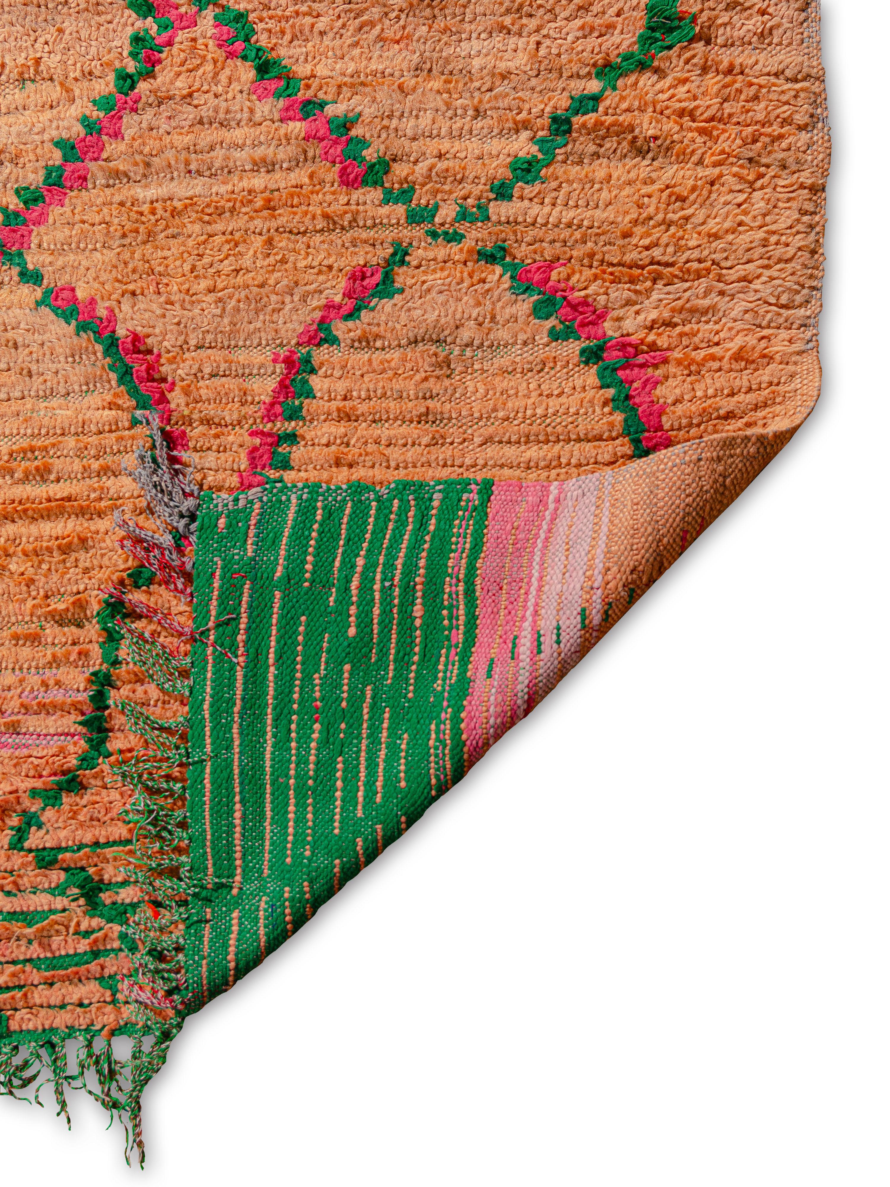 Abstrakte bunte Vintage marokkanische Boujad Teppich Curated By Breuckelen Berber (Marokkanisch) im Angebot