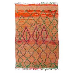 Abstract Colorful Vintage Moroccan Boujad Rug Curated By Breuckelen Berber