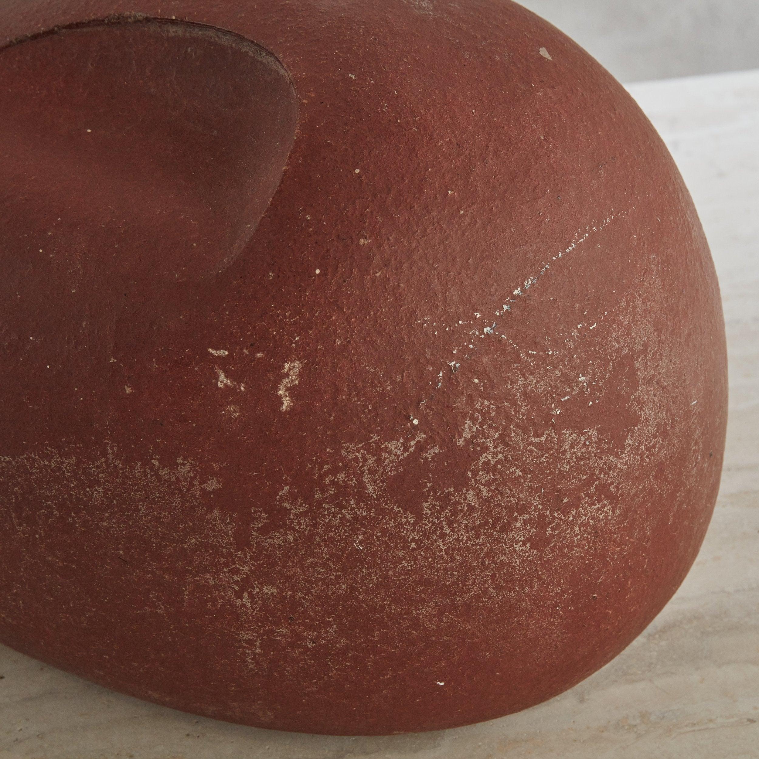 Abstract Organic Form Terracotta Clay Sculpture - Small For Sale 4