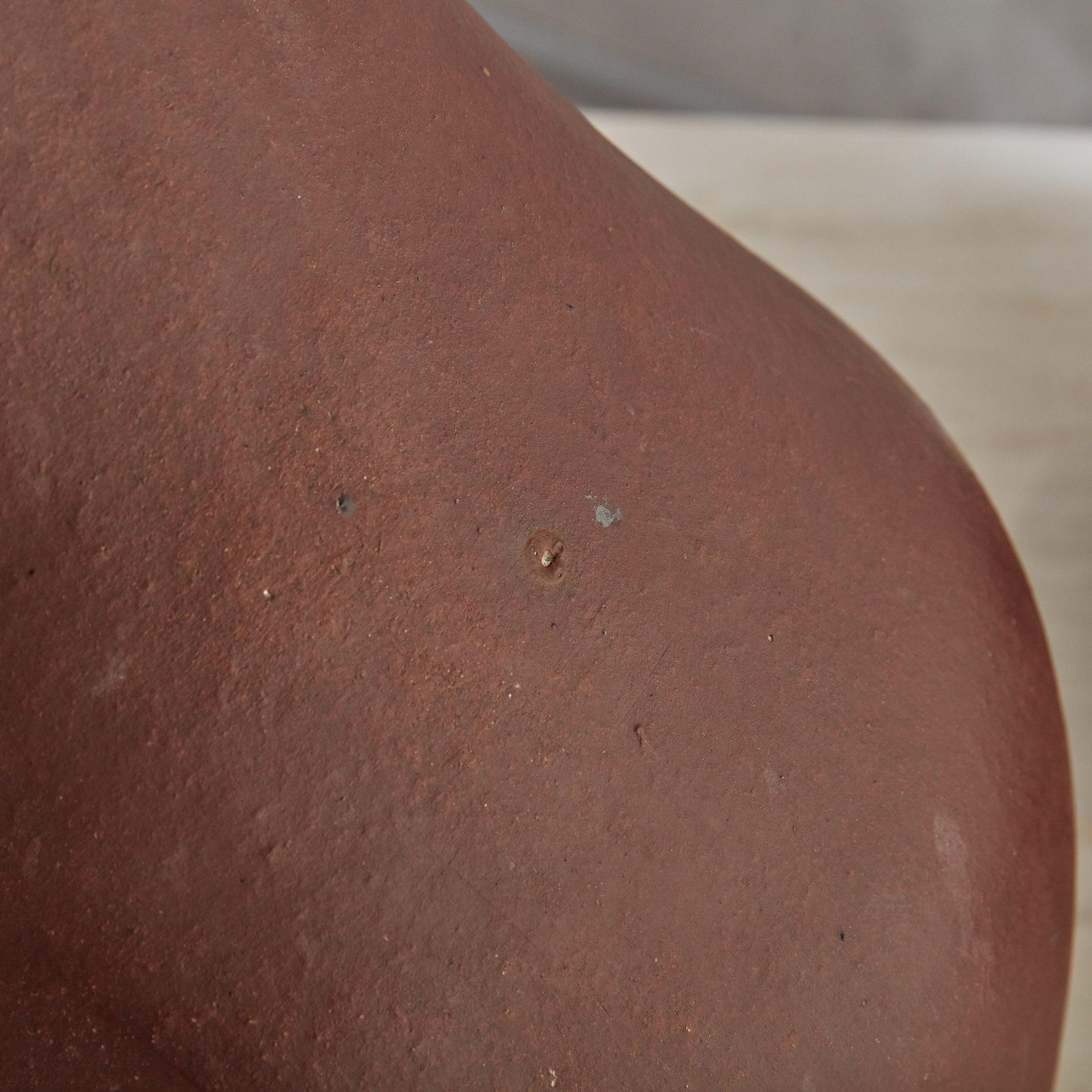 Abstract Organic Form Terracotta Clay Sculpture - Small For Sale 3