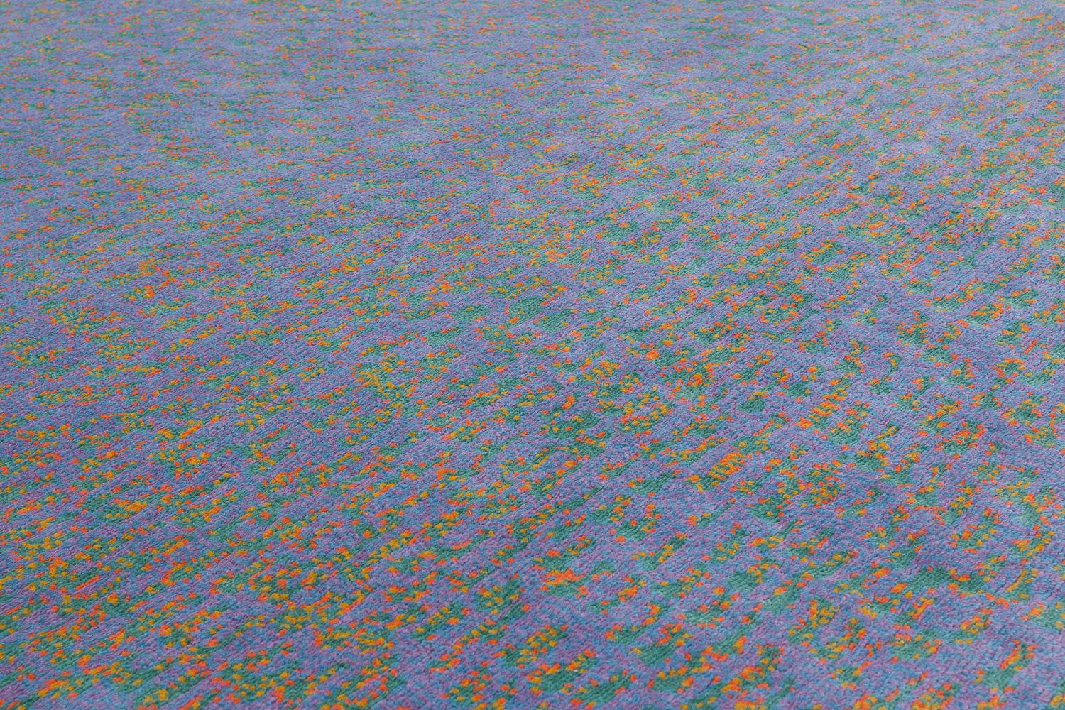 Hand-Knotted Abstract Organic Modern Colorful Luxury Silk Area Rug Dreampost by Joseph Carini For Sale