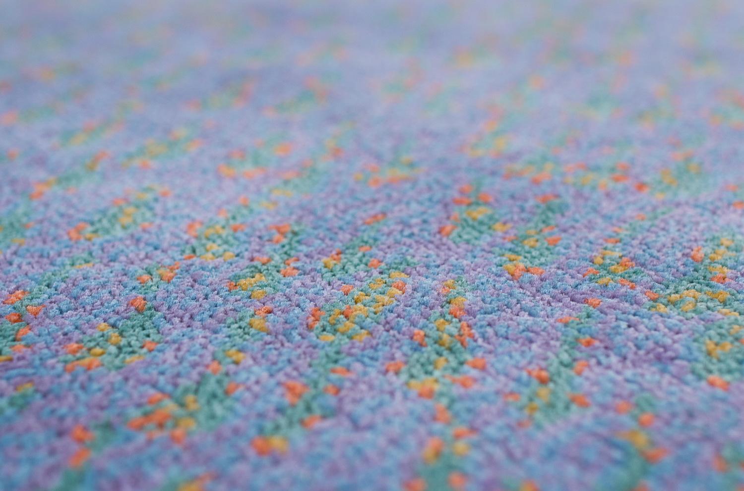 Abstract Organic Modern Colorful Luxury Silk Area Rug Dreampost by Joseph Carini In New Condition For Sale In New York, NY