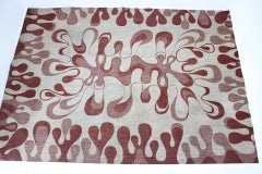 Abstract Organic Modernist Design Carpet / Rug, 1960s