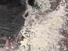 Abstract Original Yvonne Kracht Oil on Canvas, Dutch 1960s, Signed & Dated