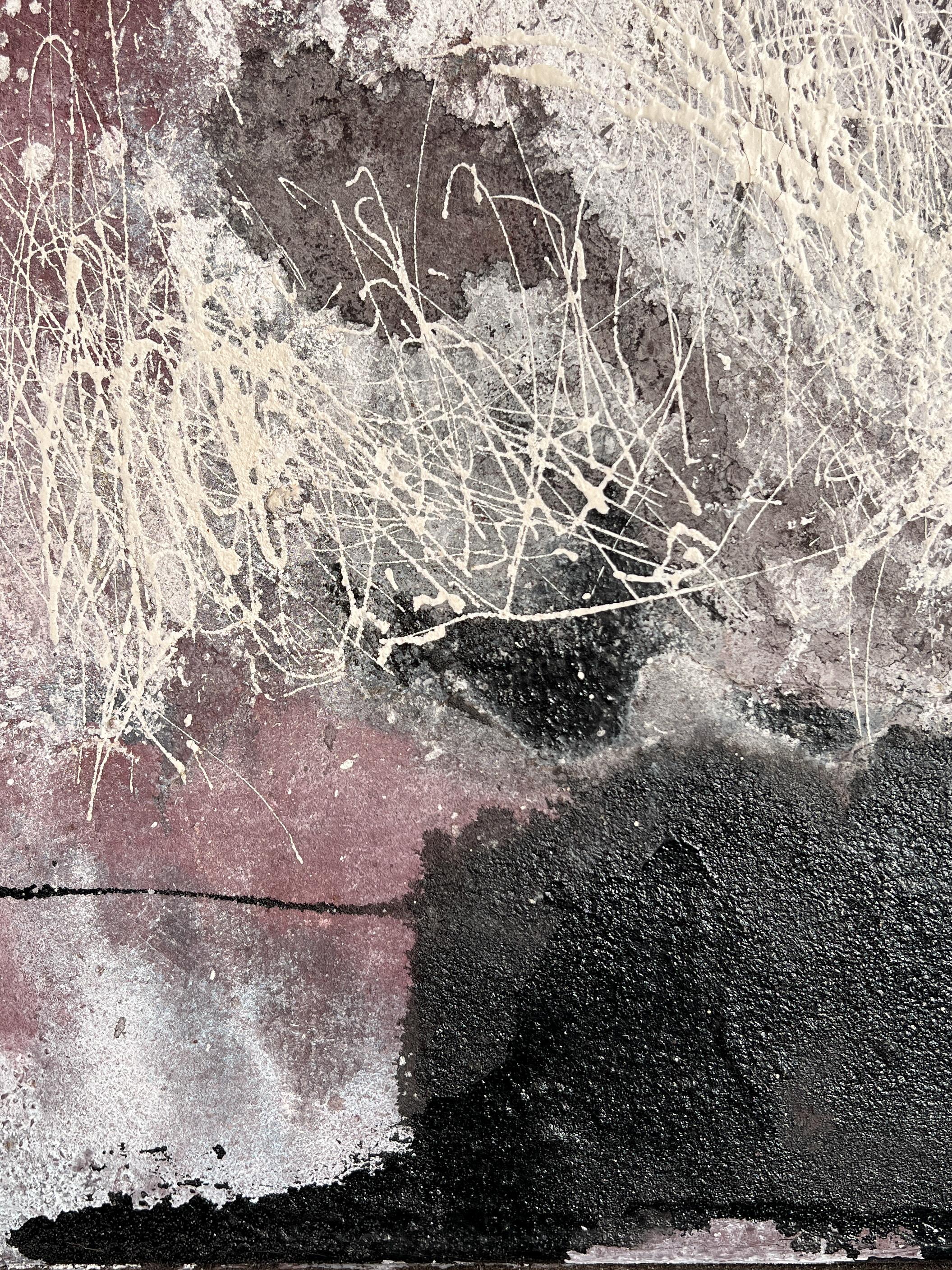 Óleo sobre lienzo abstracto original de Yvonne Kracht, Países Bajos, años 60, firmado y fechado Holandés en venta