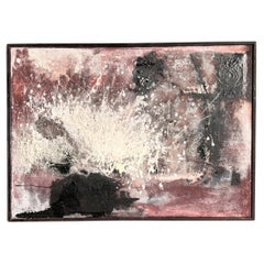 Abstraktes Original Yvonne Kracht Öl auf Leinwand, Dutch 1960s, signiert & datiert