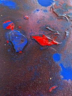 Abstract Painting Acrylic on Canvas by Brazilian Artist Sandro Ward, Rio 2017