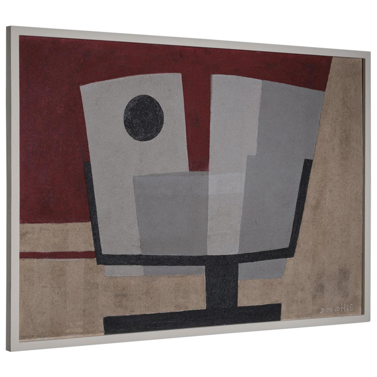 Abstract Painting by B.J. Helders, the Netherlands, 1968
