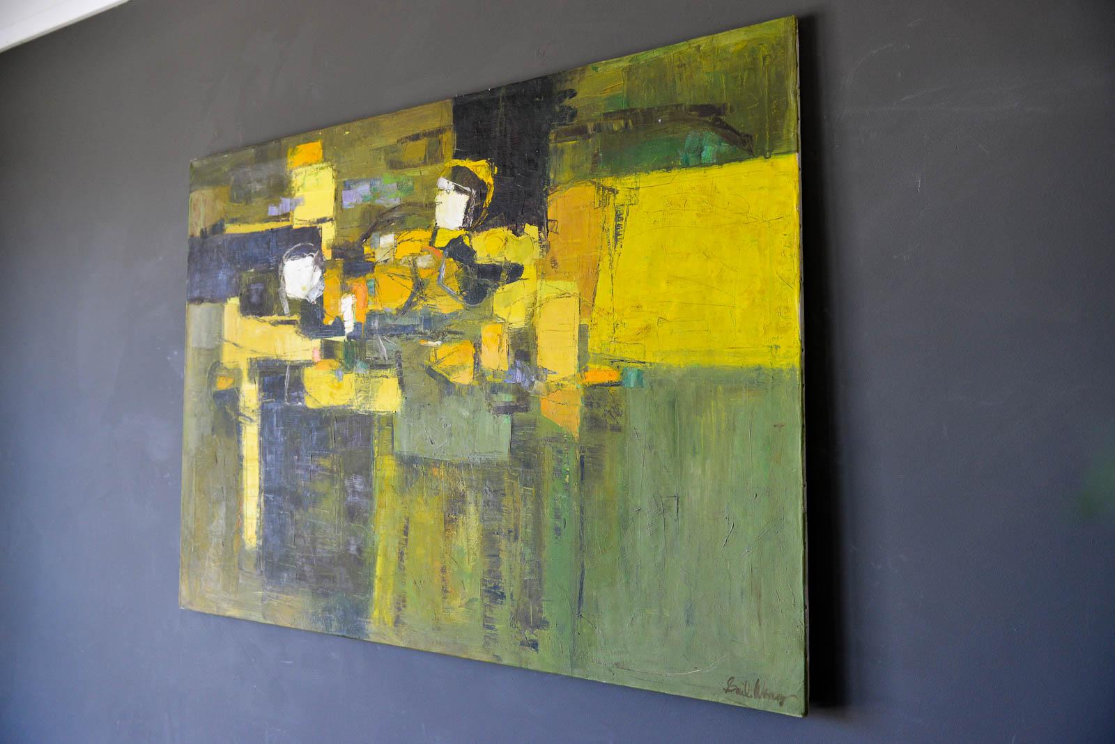 Abstract Painting by California Artist Gail Wong, ca. 1970 In Good Condition In Costa Mesa, CA