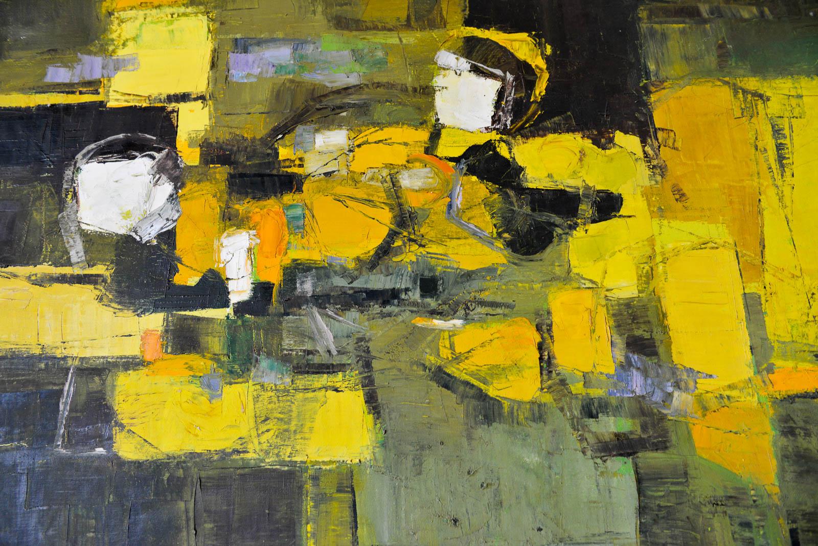 Late 20th Century Abstract Painting by California Artist Gail Wong, ca. 1970
