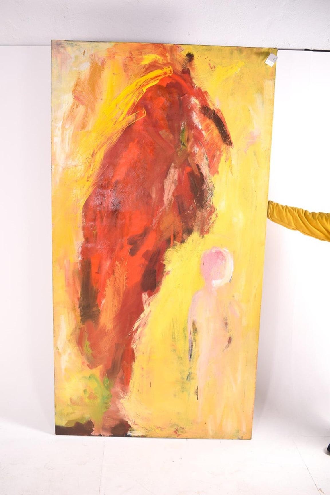 Modern Abstract Painting by Danish Artist M. Thomsen in 1994 For Sale