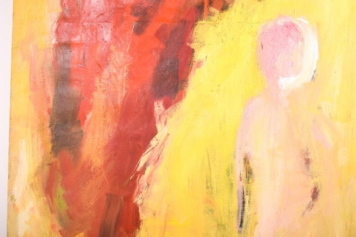 Painted Abstract Painting by Danish Artist M. Thomsen in 1994 For Sale