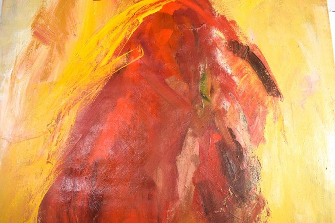 Abstract Painting by Danish Artist M. Thomsen in 1994 In Good Condition For Sale In Lisboa, Lisboa