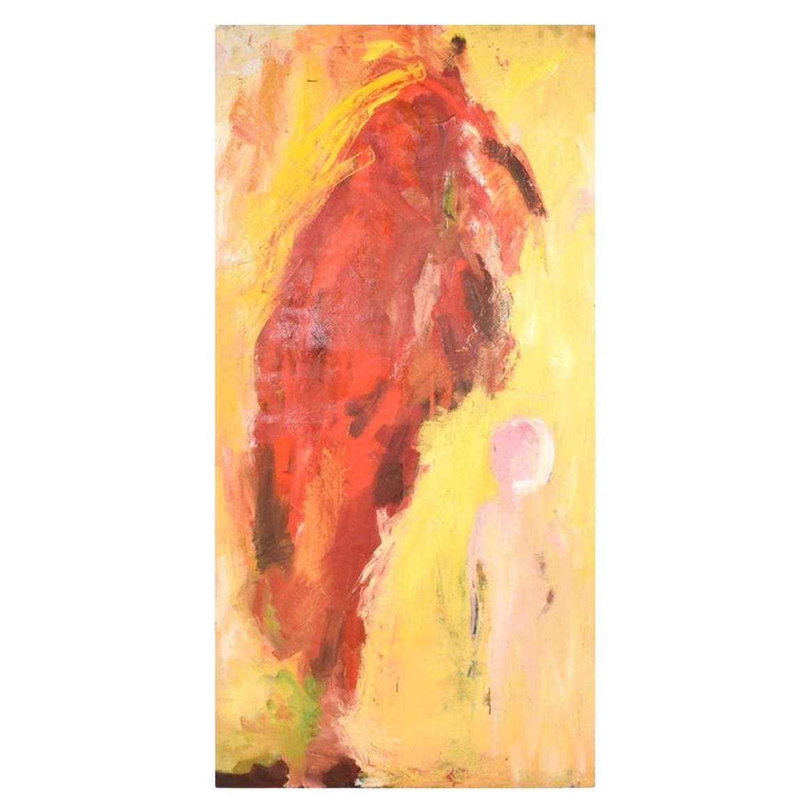 Pintura abstracta del artista danés M. Thomsen en 1994