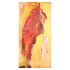 Pintura abstracta del artista danés M. Thomsen en 1994