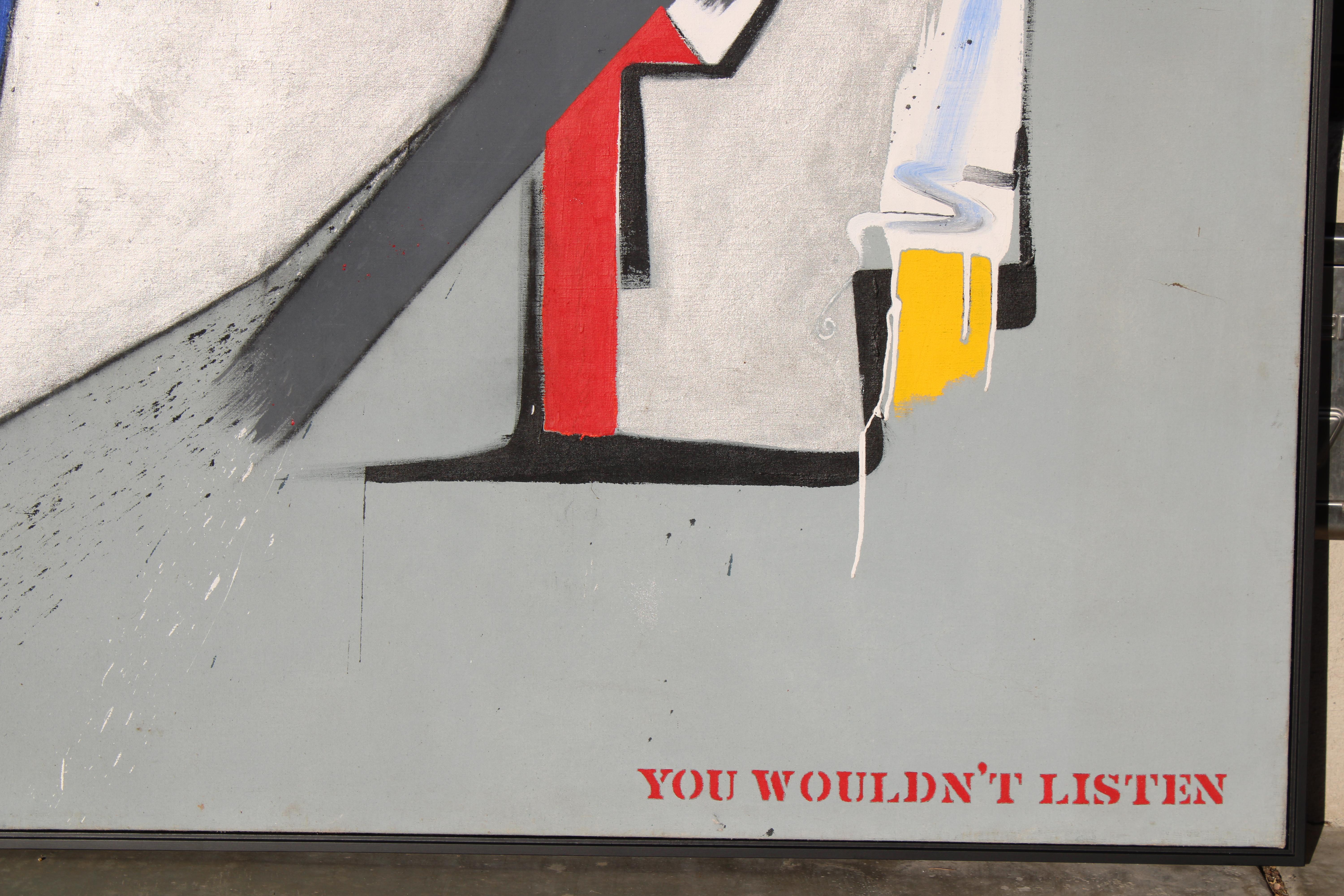 Abstraktes Gemälde von Dave Seabury, You Wouldn't Listen (Moderne) im Angebot