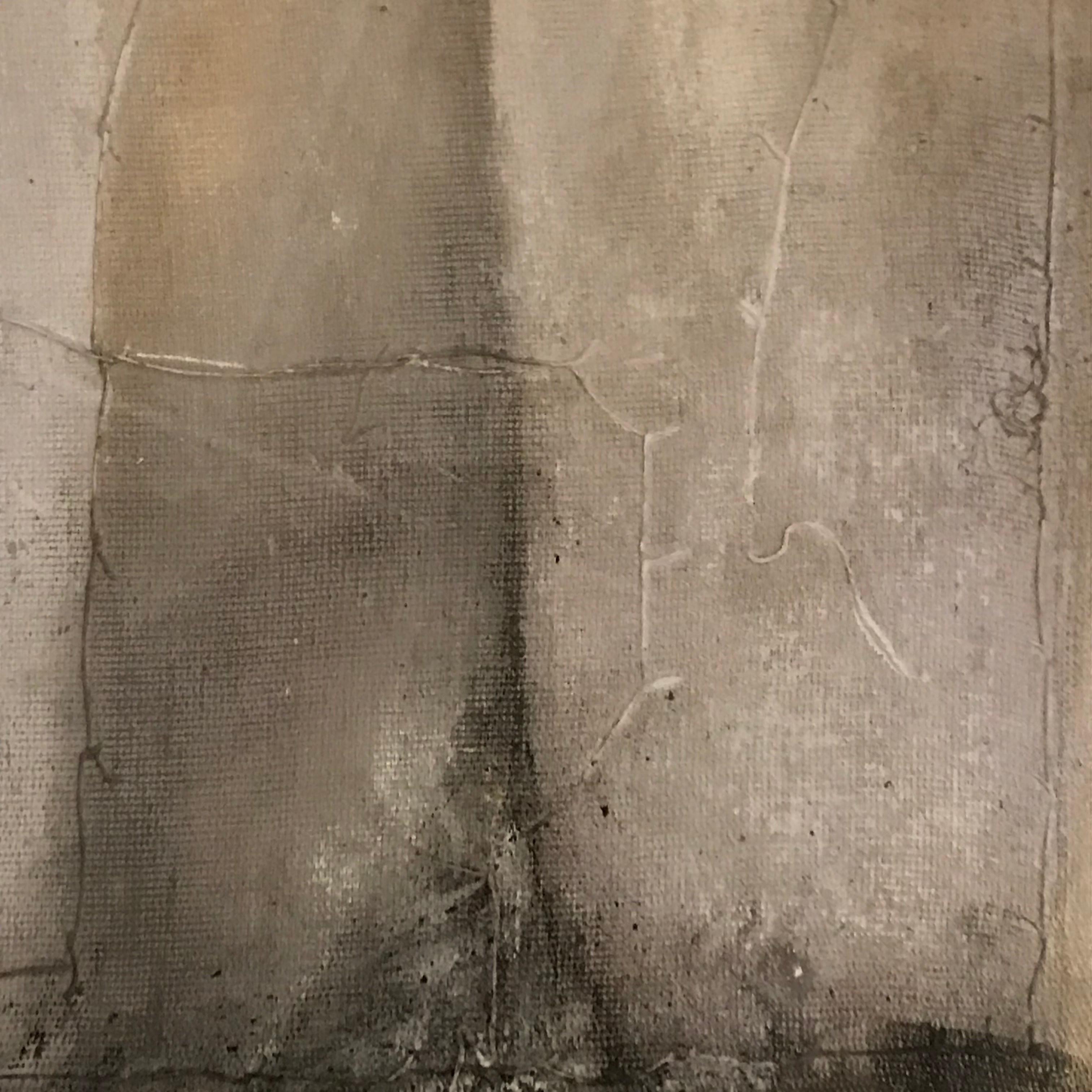 Other Shades of Grey Abstract Painting by Diane Petry, Belgium, Contemporary For Sale