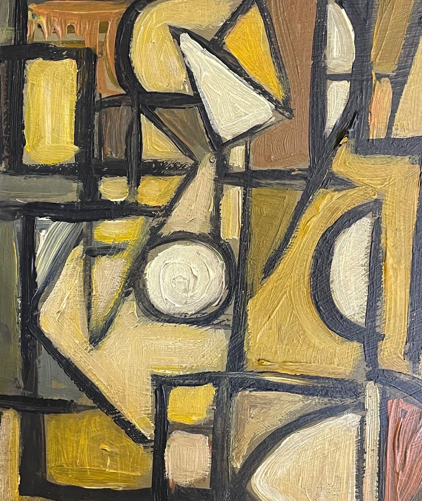 Abstract Painting by Dutch School of Art, Holland, 1930s In Good Condition For Sale In New York, NY