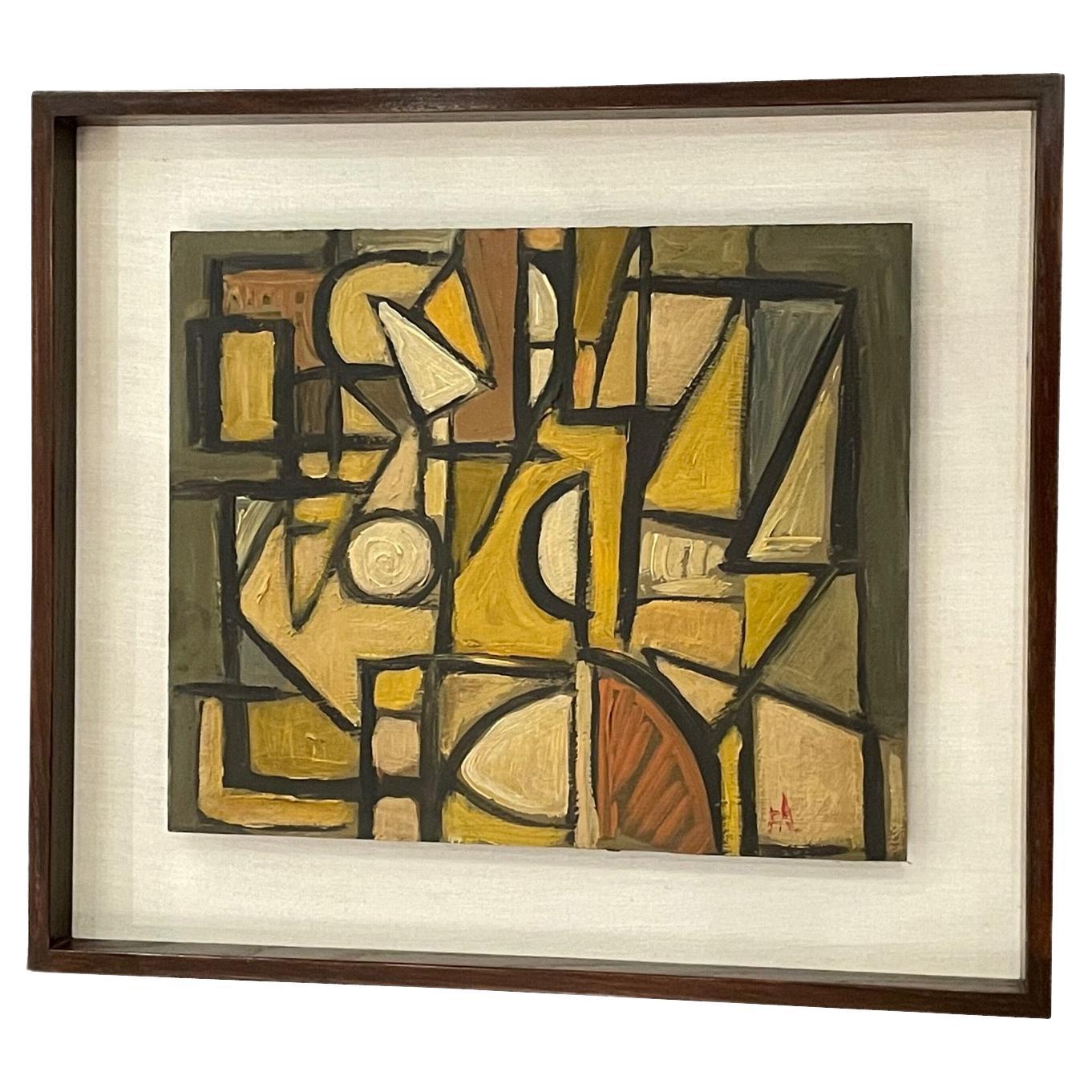Abstract Painting by Dutch School of Art, Holland, 1930s For Sale