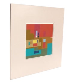 Peinture abstraite d'Eugene Kloszewski 23.75" x 23.75"