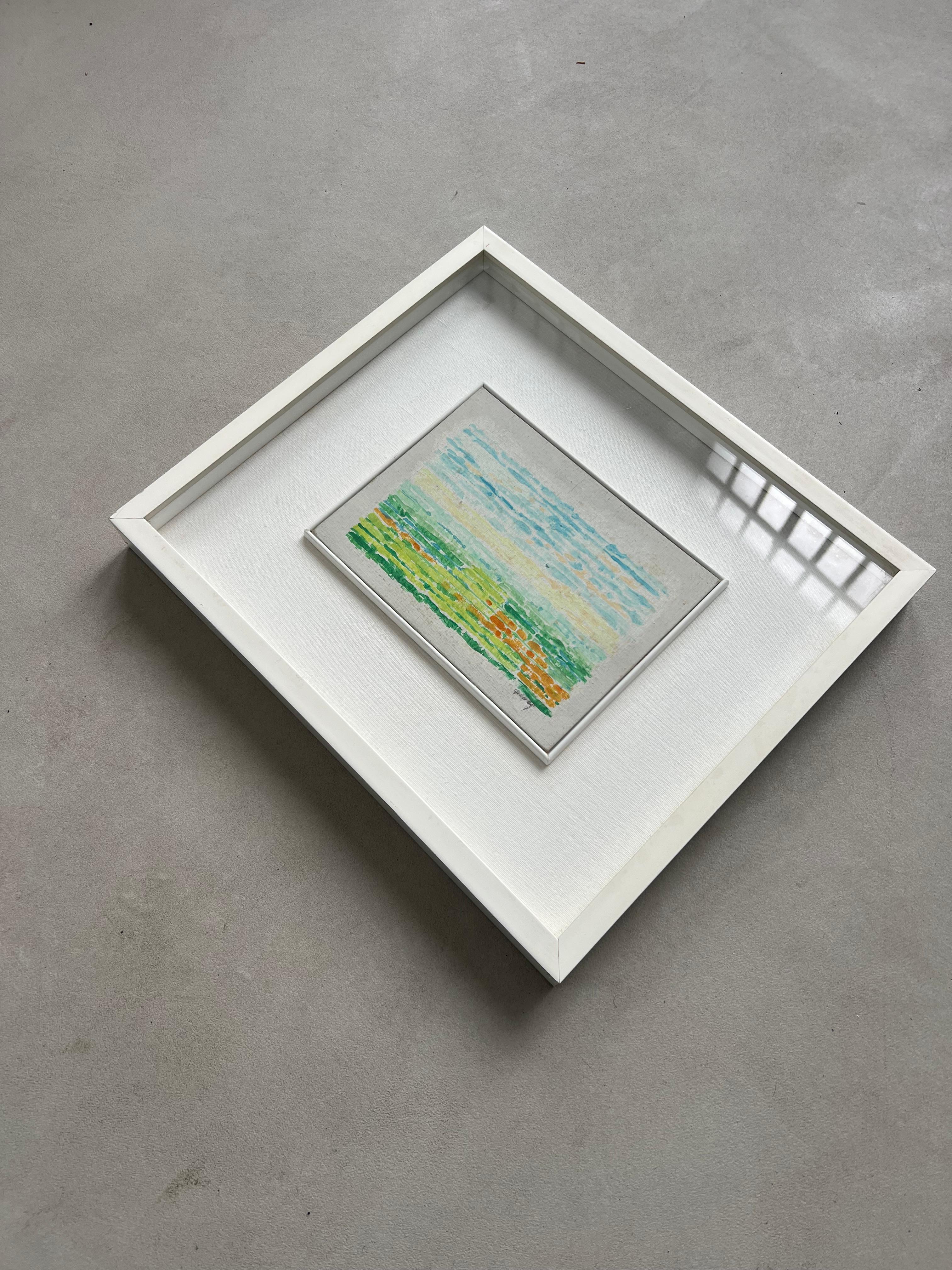 Abstraktes Gemälde von Gian Cesare Battaini, Visual Art, Acryl auf Leinwand (Moderne) im Angebot