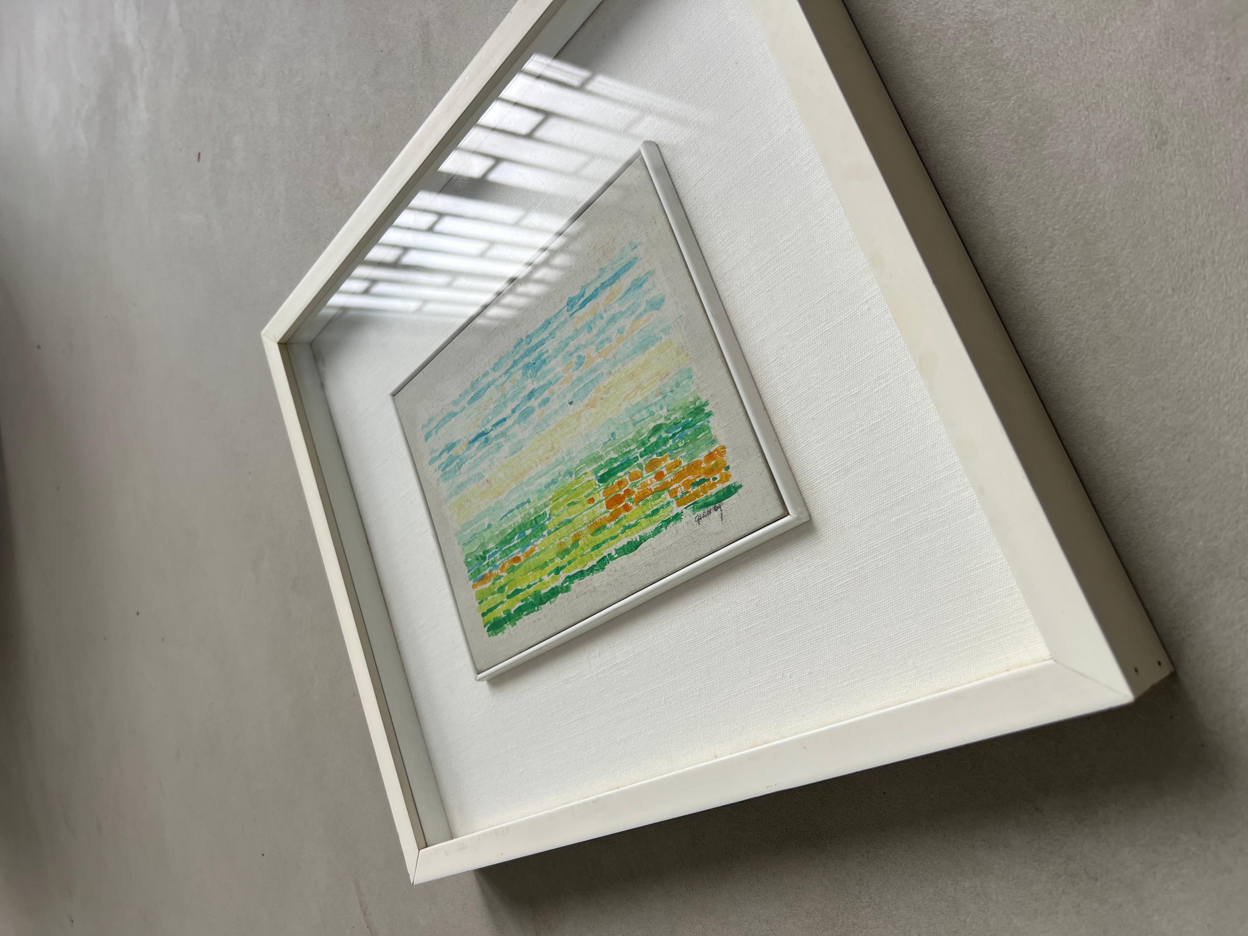 Abstraktes Gemälde von Gian Cesare Battaini, Visual Art, Acryl auf Leinwand (Italienisch) im Angebot
