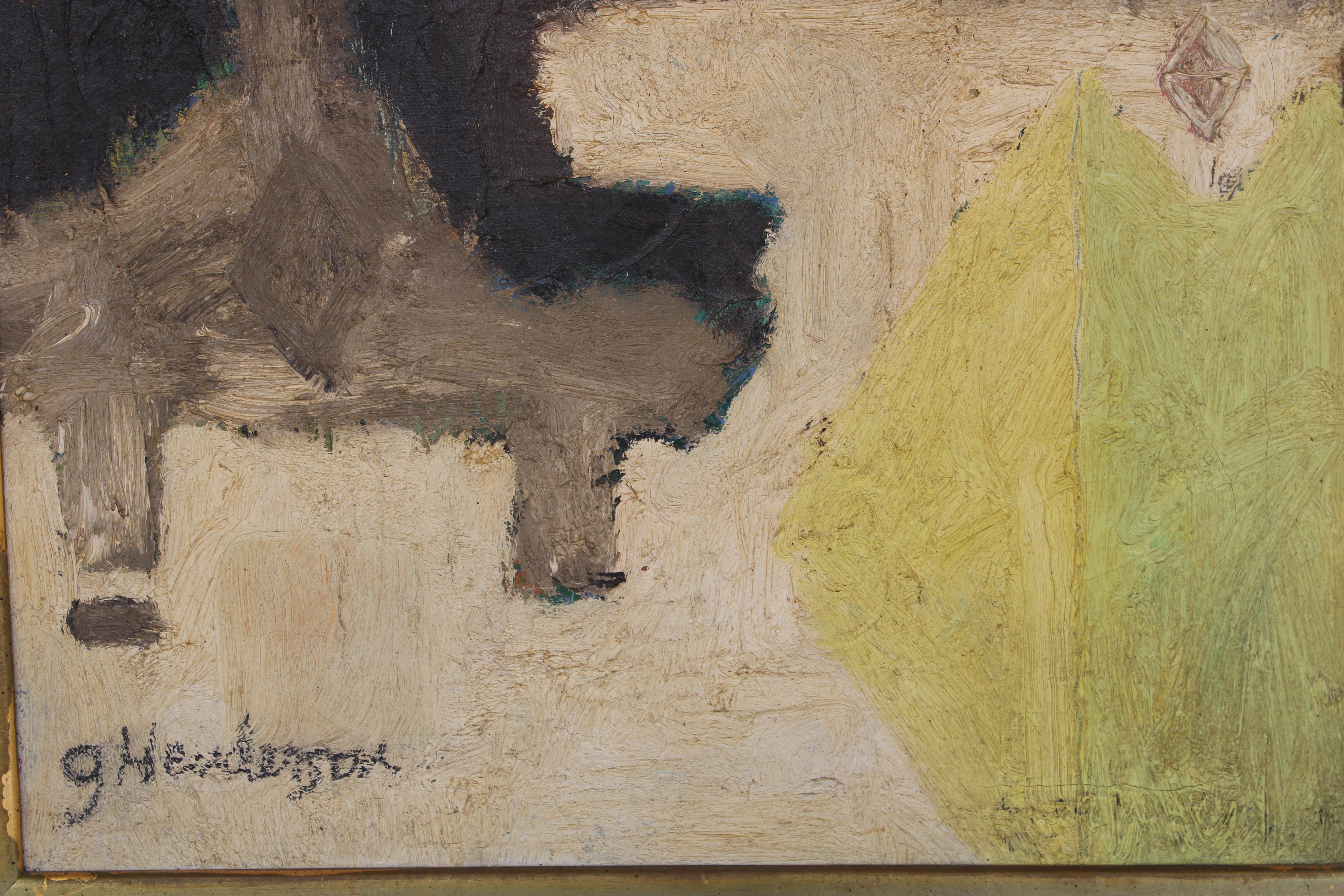 Abstraktes Gemälde von Gilbert Henderson (1925- ) (Mitte des 20. Jahrhunderts) im Angebot