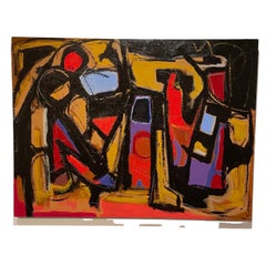 Vintage Abstract Painting by Kenneth Joaquin