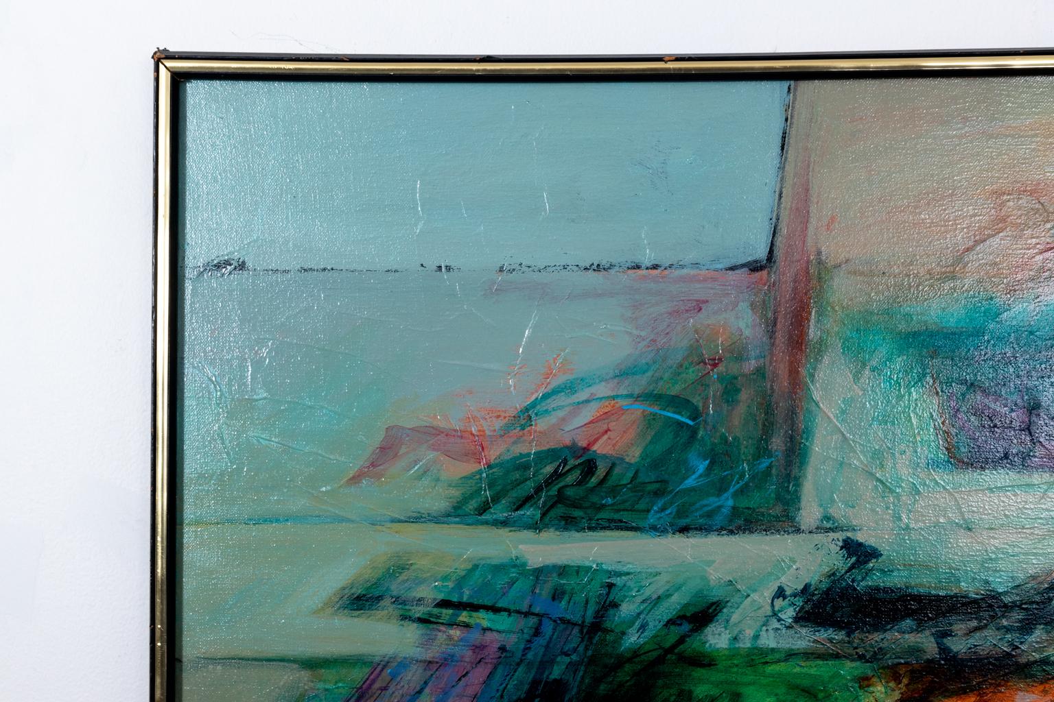 Abstract Painting by Mary Lou Siefker In Good Condition In Stamford, CT