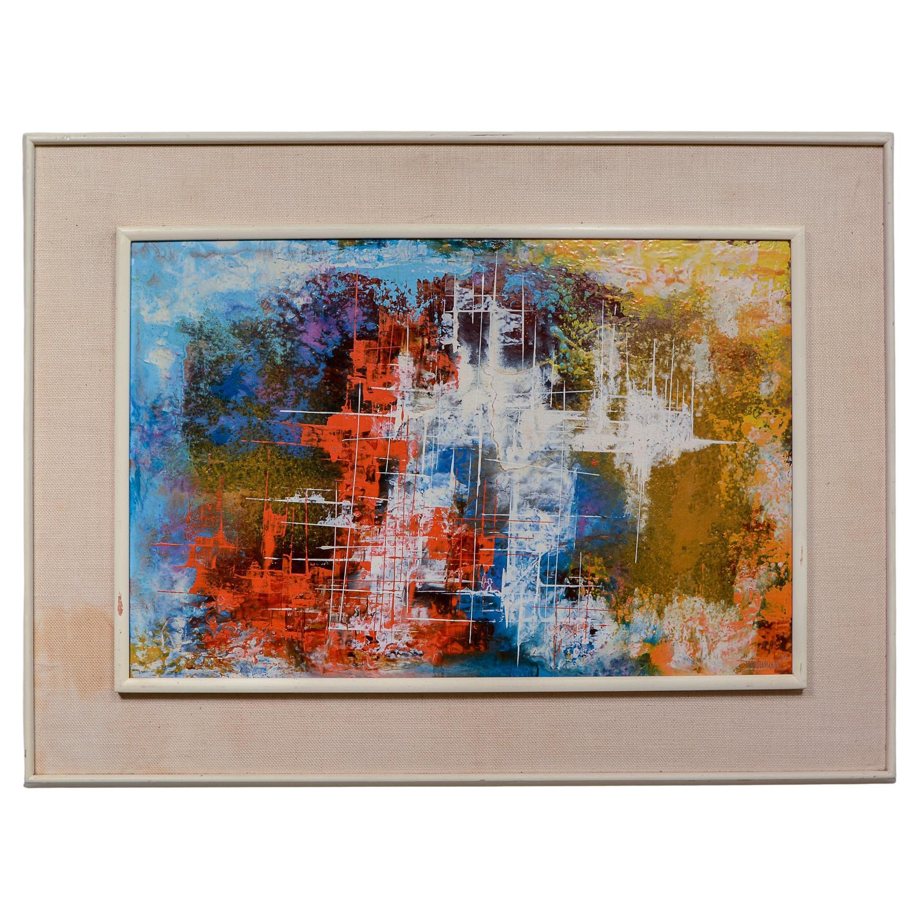 Abstract Painting by Mexican Artist Leonardo Nierman For Sale