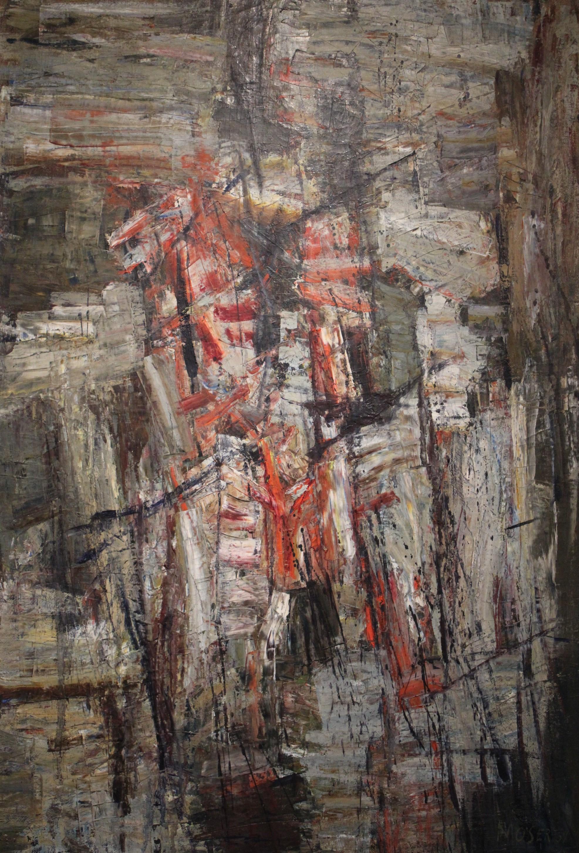 Abstraktes abstraktes Gemälde von Moser im Zustand „Gut“ im Angebot in Paris, FR