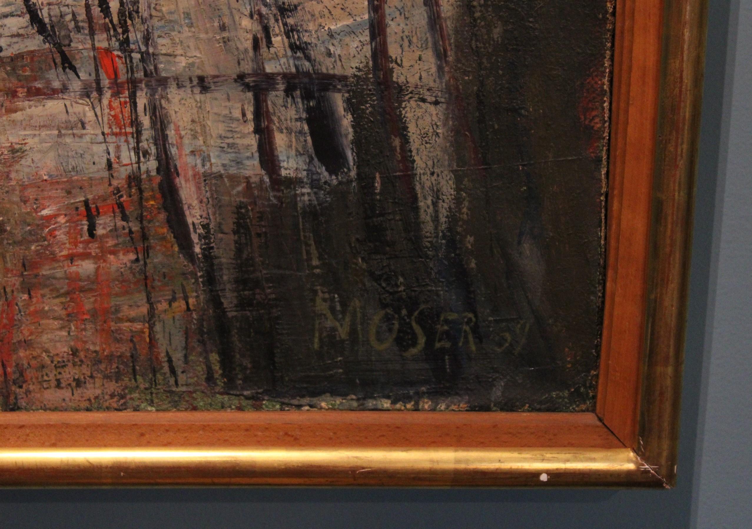 Abstraktes abstraktes Gemälde von Moser (Farbe) im Angebot