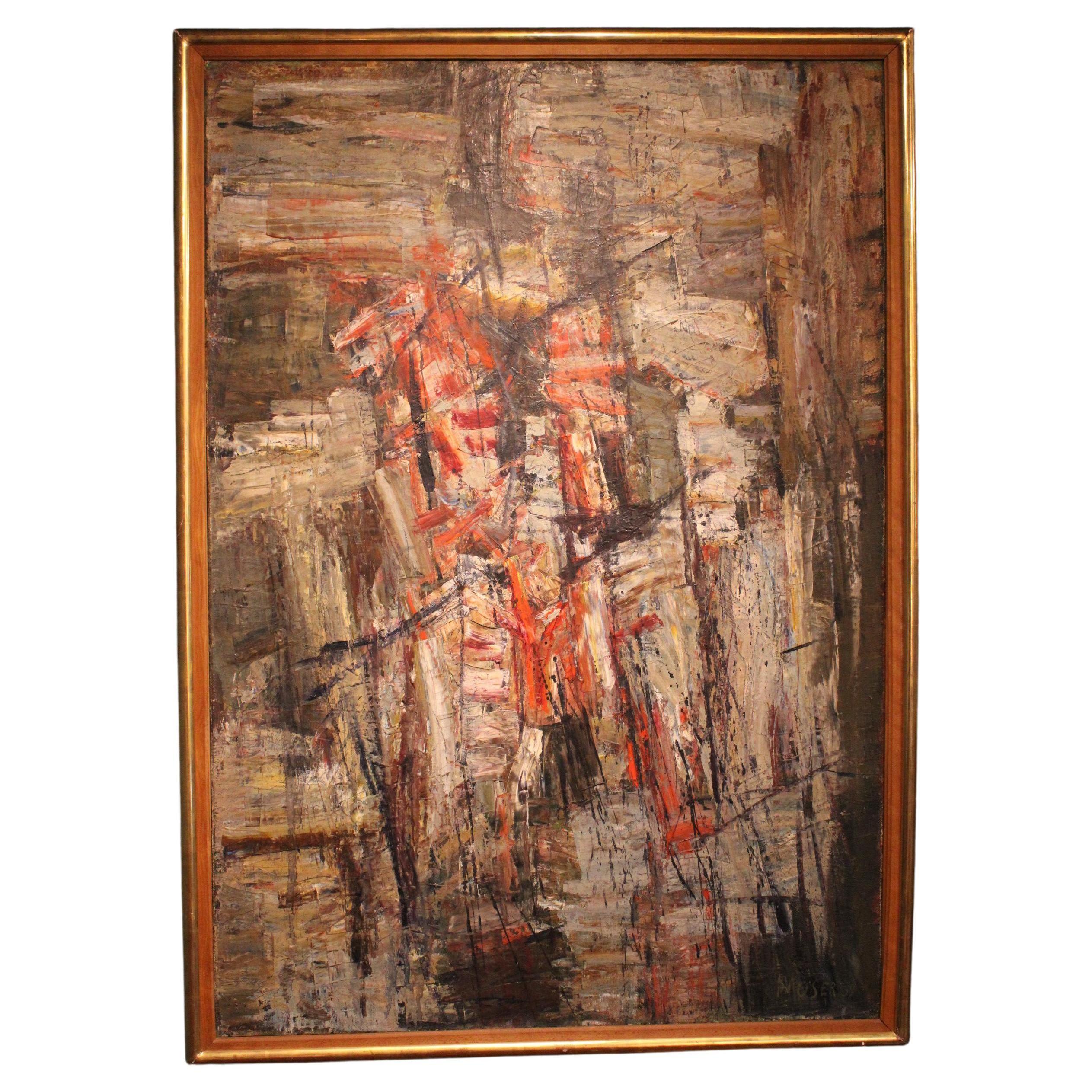 Abstraktes abstraktes Gemälde von Moser im Angebot