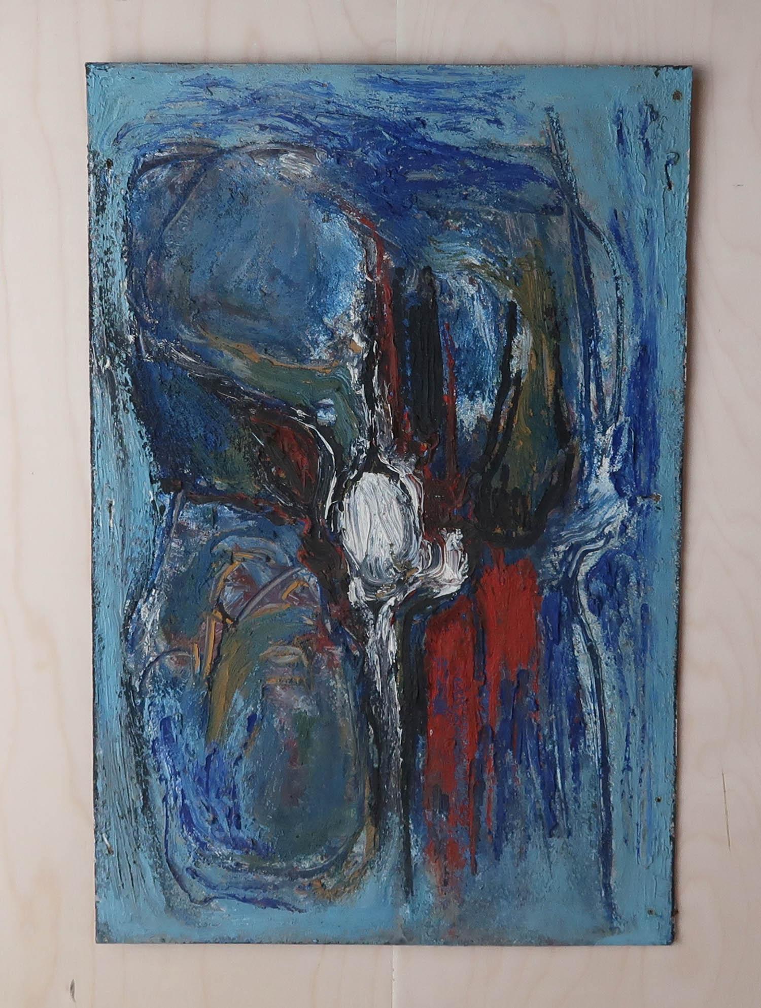 Wonderful abstract painting

Oil on board. 

Unframed

Initialed on verso. 

Some interesting gallery information also on verso giving the artists biography.



