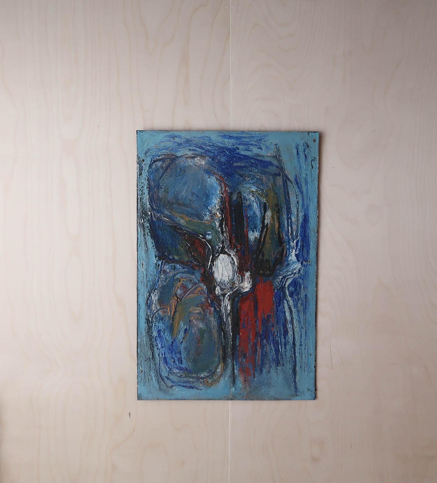 Mid-Century Modern Abstract Painting by Otto Petersen, Danish, 1965 For Sale