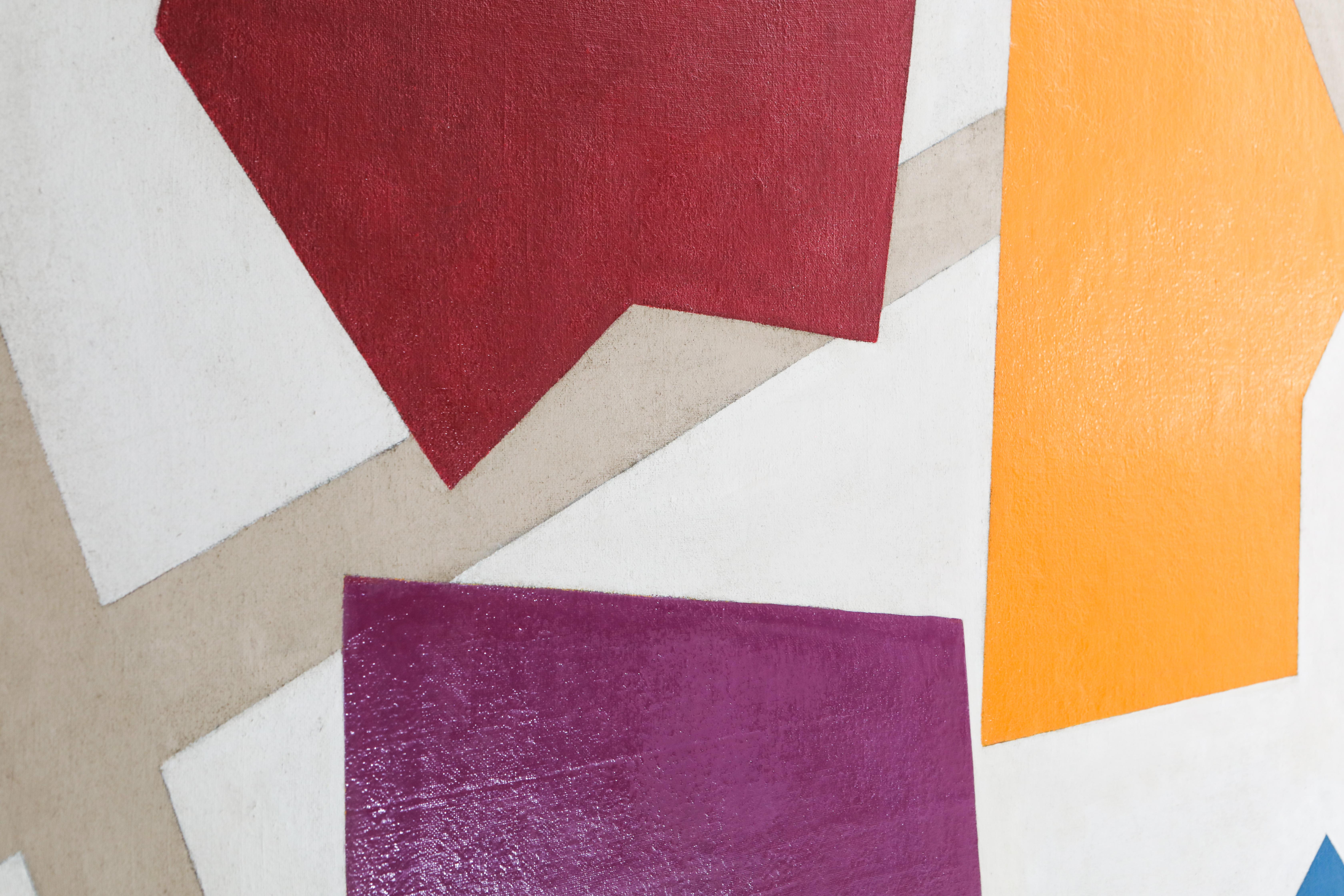 Pintura abstracta de René Roche, Francia, 1979 en Excelente estado para la venta en Antwerp, BE