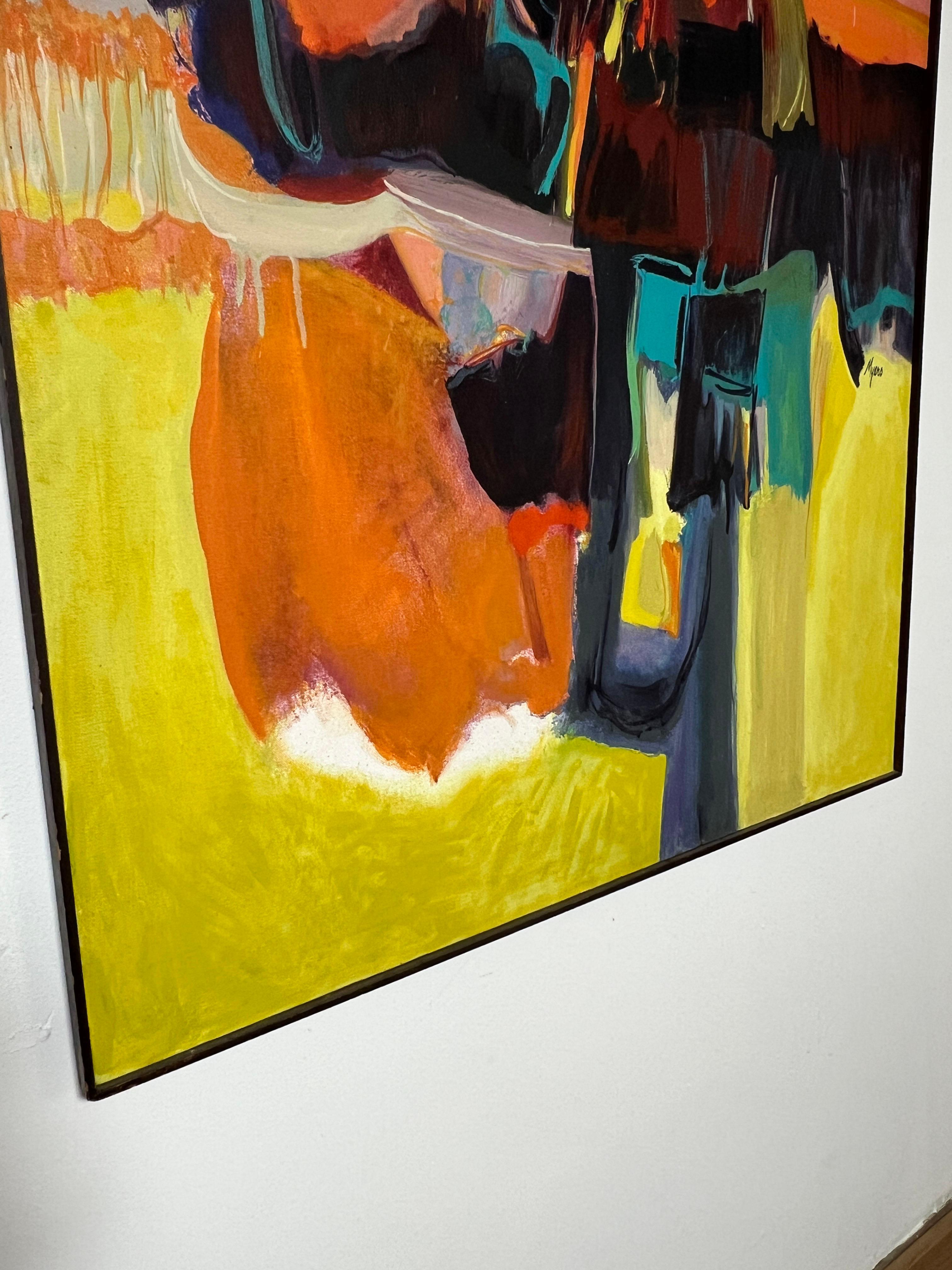Americano Quadro astratto dell'artista di San Antonio Myers, 