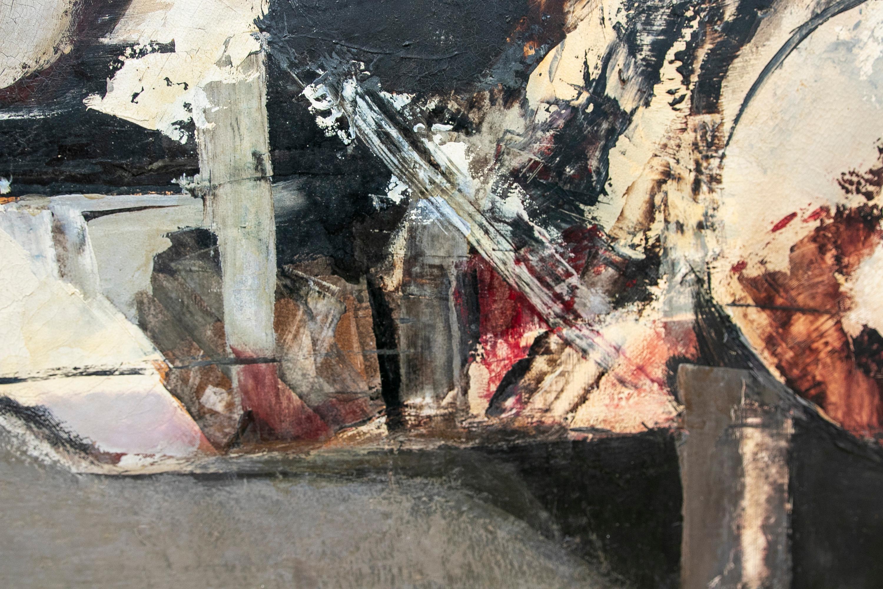 Pintura Abstracta del Artista Abel Cuerda, Firmada y Fechada Año 1991 en venta 8