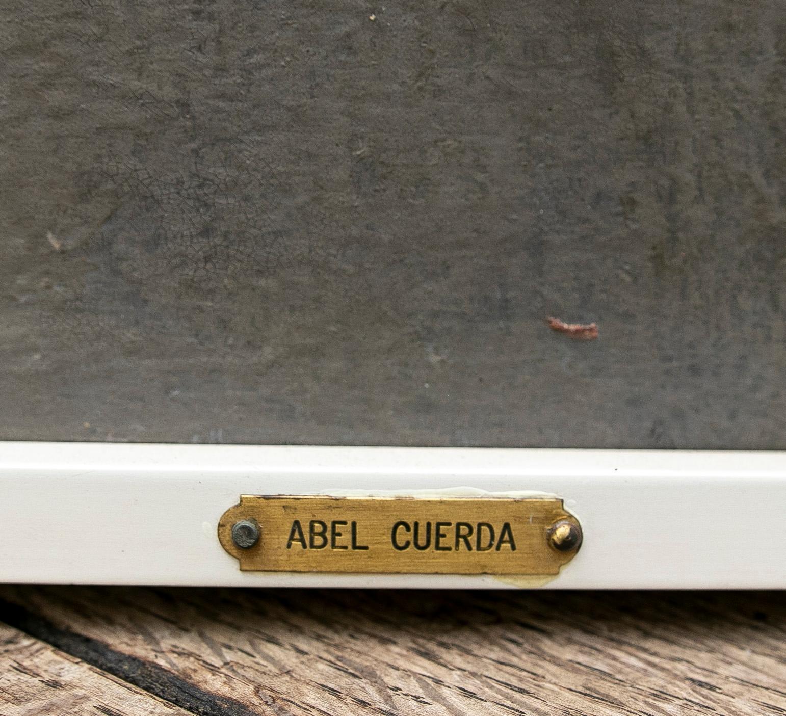 Pintura Abstracta del Artista Abel Cuerda, Firmada y Fechada Año 1991 en venta 2
