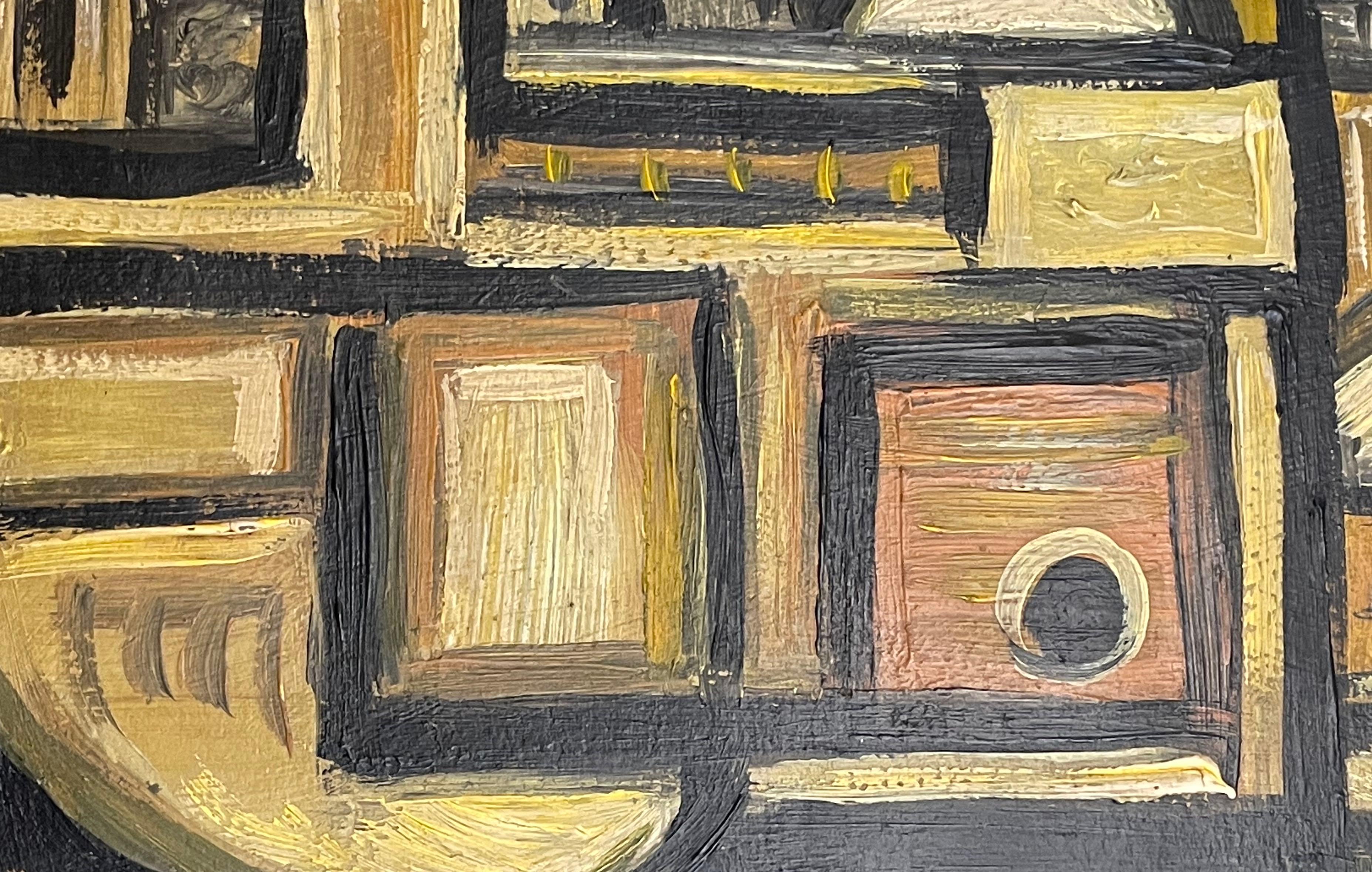 Abstract Painting by the Dutch School of Art, Holland, 1930s In Good Condition For Sale In New York, NY