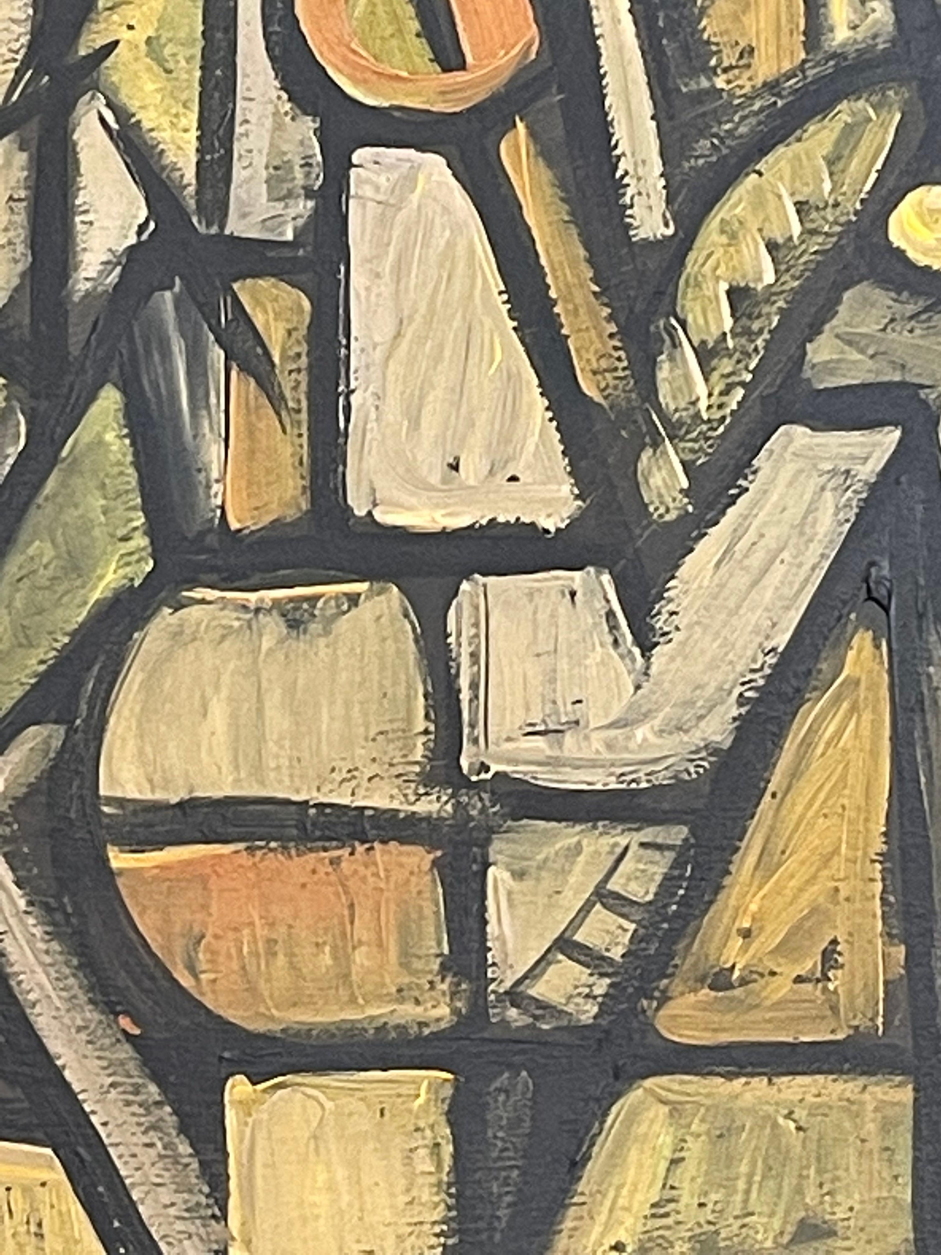 Abstract Painting by the Dutch School of Art, Holland, 1930s In Good Condition For Sale In New York, NY