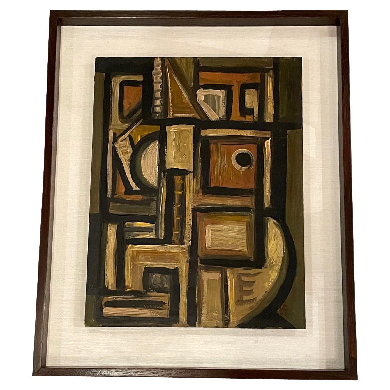 Abstract Painting by the Dutch School of Art, Holland, 1930s For Sale