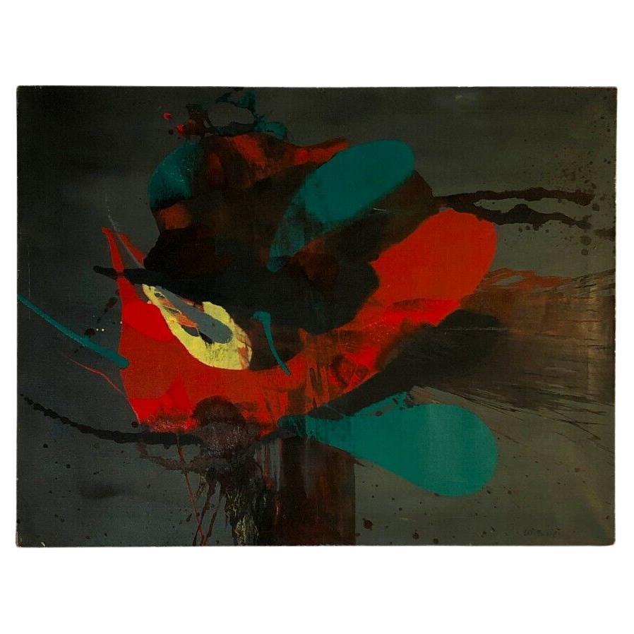 An Abstract & Lyrical OIL PAINTING on CANVAS by YVES CORBASSIERE, 1959 France For Sale