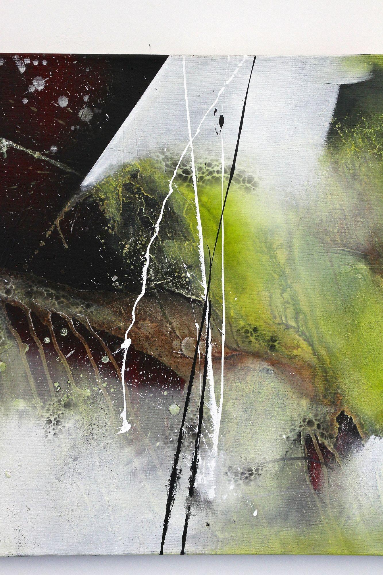Abstraktes Gemälde „Krawfish vs. Schildkröte